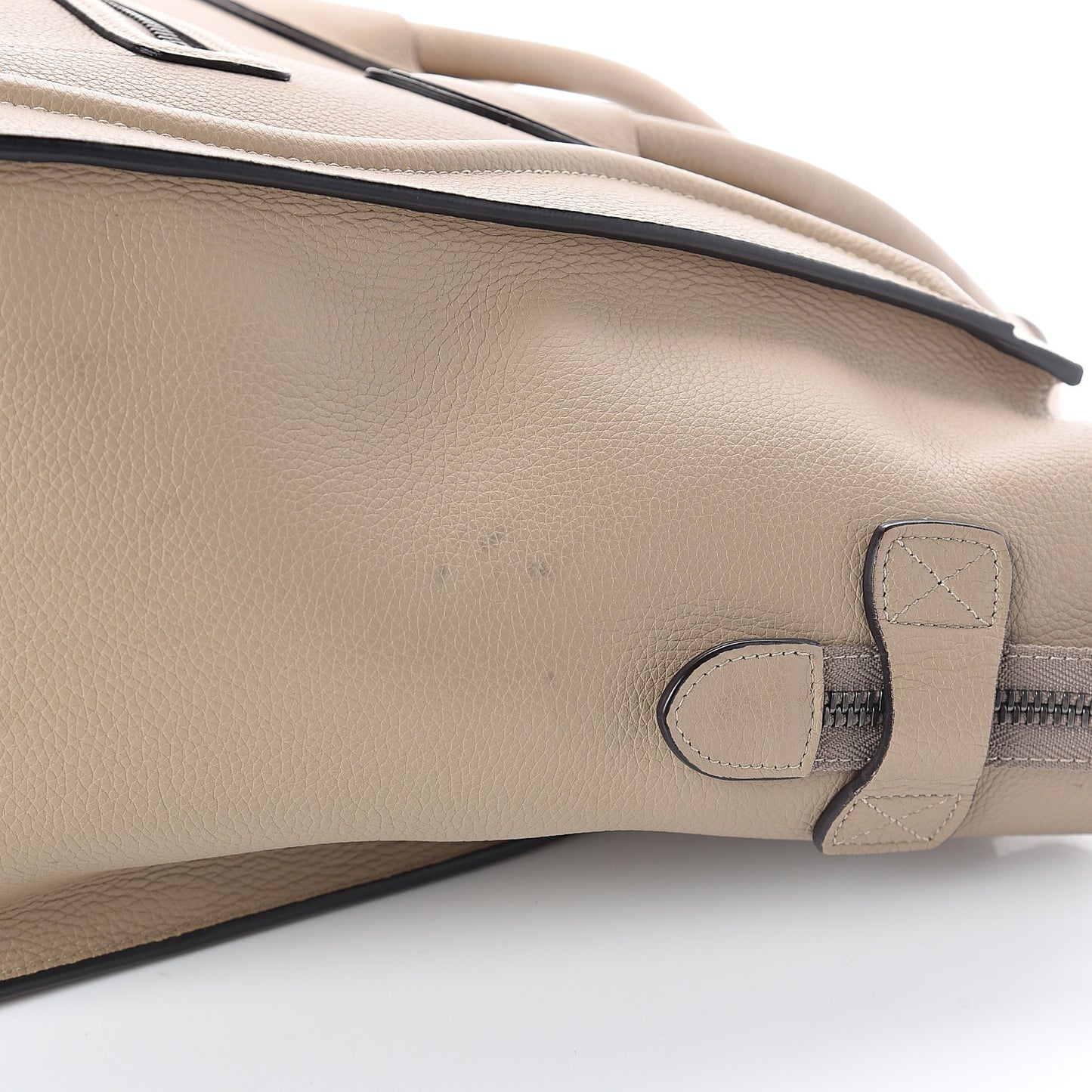 Drummed Calfskin Mini Luggage Dune