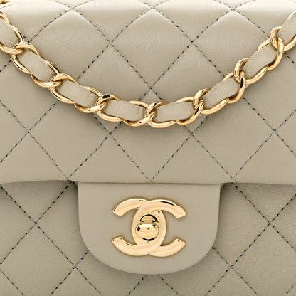Chanel Lambskin Quilted Mini Rectangular Flap Grey 7 of 10