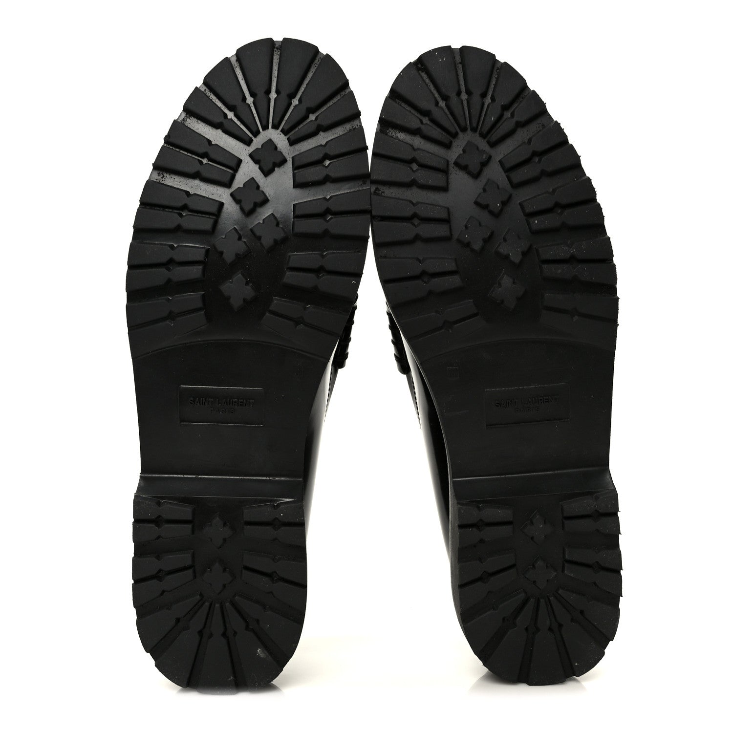 Saint Laurent Glazed Calfskin Le Loafer 15 Penny Slippers 37 Black 6 of 10