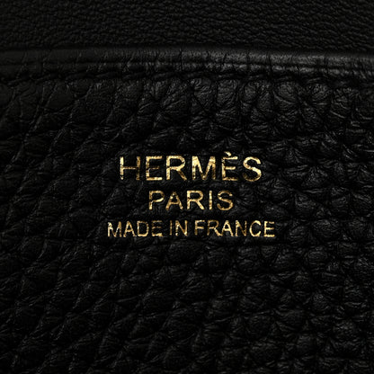 Hermes Taurillon Clemence Halzan 25 Black 8 of 11