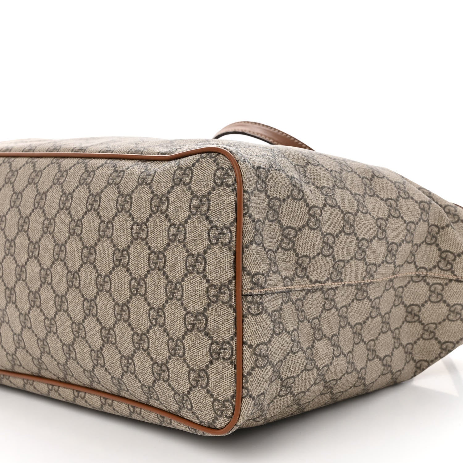 Gucci Soft GG Supreme Monogram Medium Crossbody Tote Beige Cuir 9 of 10