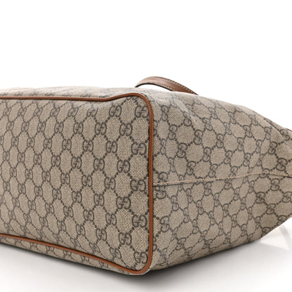 Gucci Soft GG Supreme Monogram Medium Crossbody Tote Beige Cuir 9 of 10