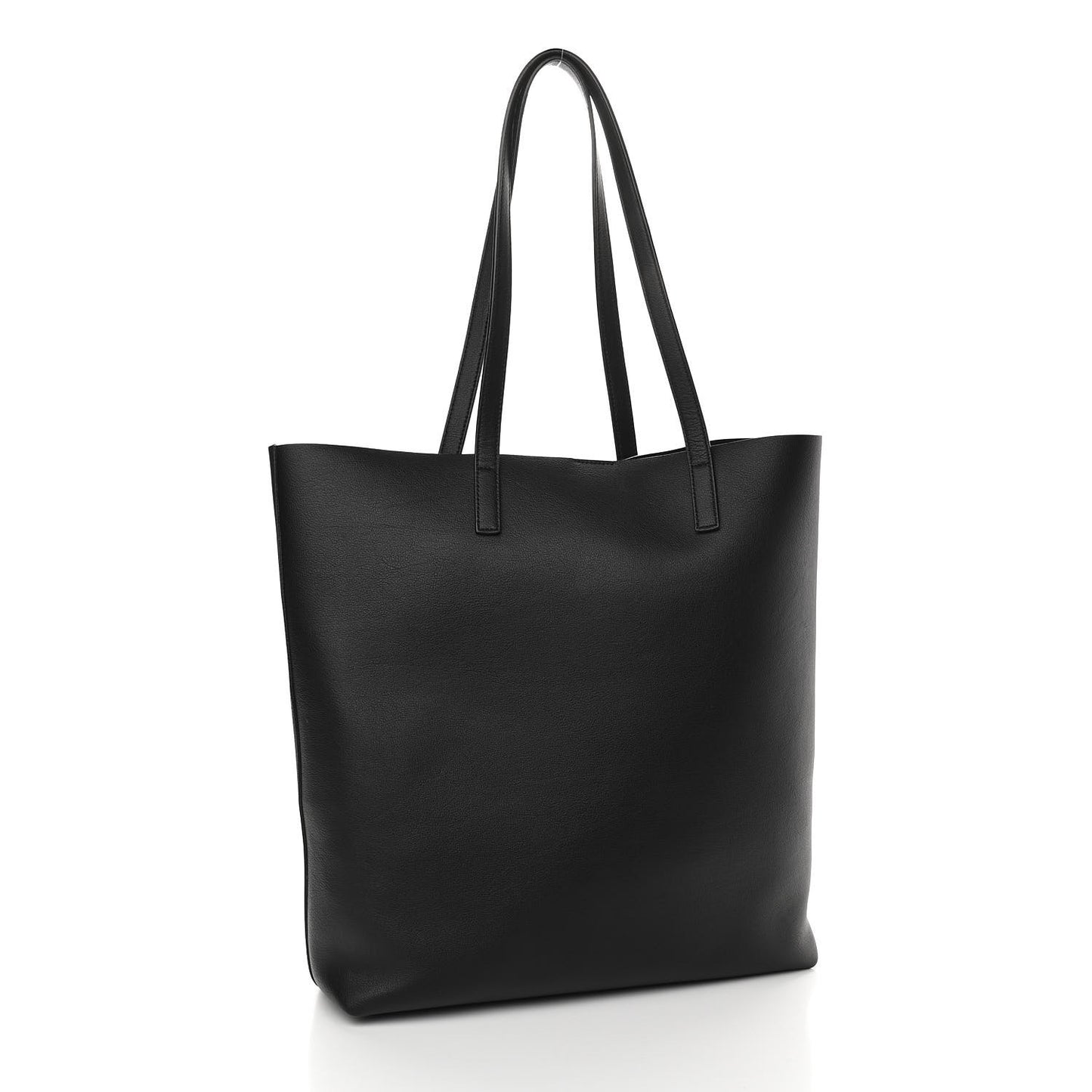 Calfskin Medium Shopper Tote Black