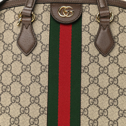 Gucci GG Supreme Monogram Web Medium Ophidia Top Handle Dome Bag Brown 8 of 10
