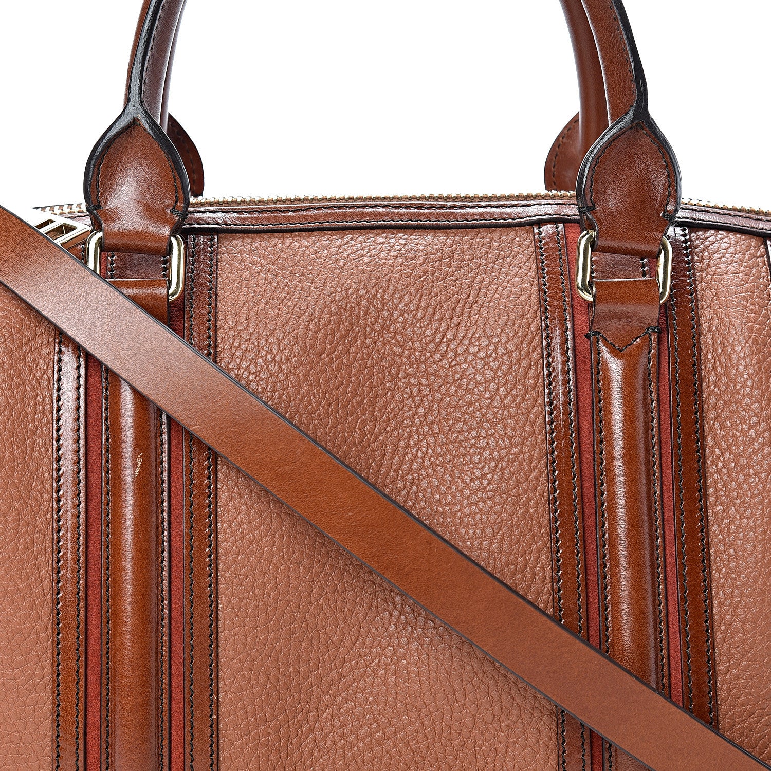 Burberry Grainy Calfskin Medium Alchester Bowling Bag Brown 8 of 15