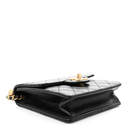 Chanel Lambskin Quilted Chic Pearls Flap Black 4 of 11