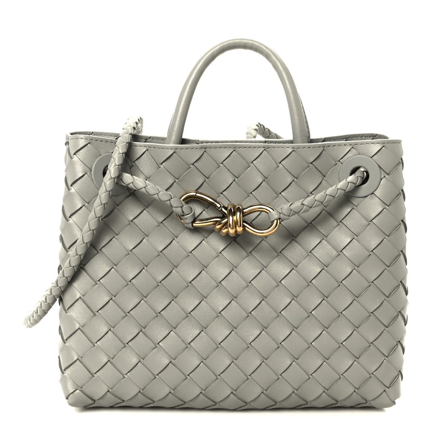 Nappa Intrecciato Small Andiamo Shoulder Bag Sterling