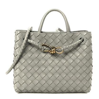 Bottega Veneta Nappa Intrecciato Small Andiamo Shoulder Bag Sterling 1 of 10