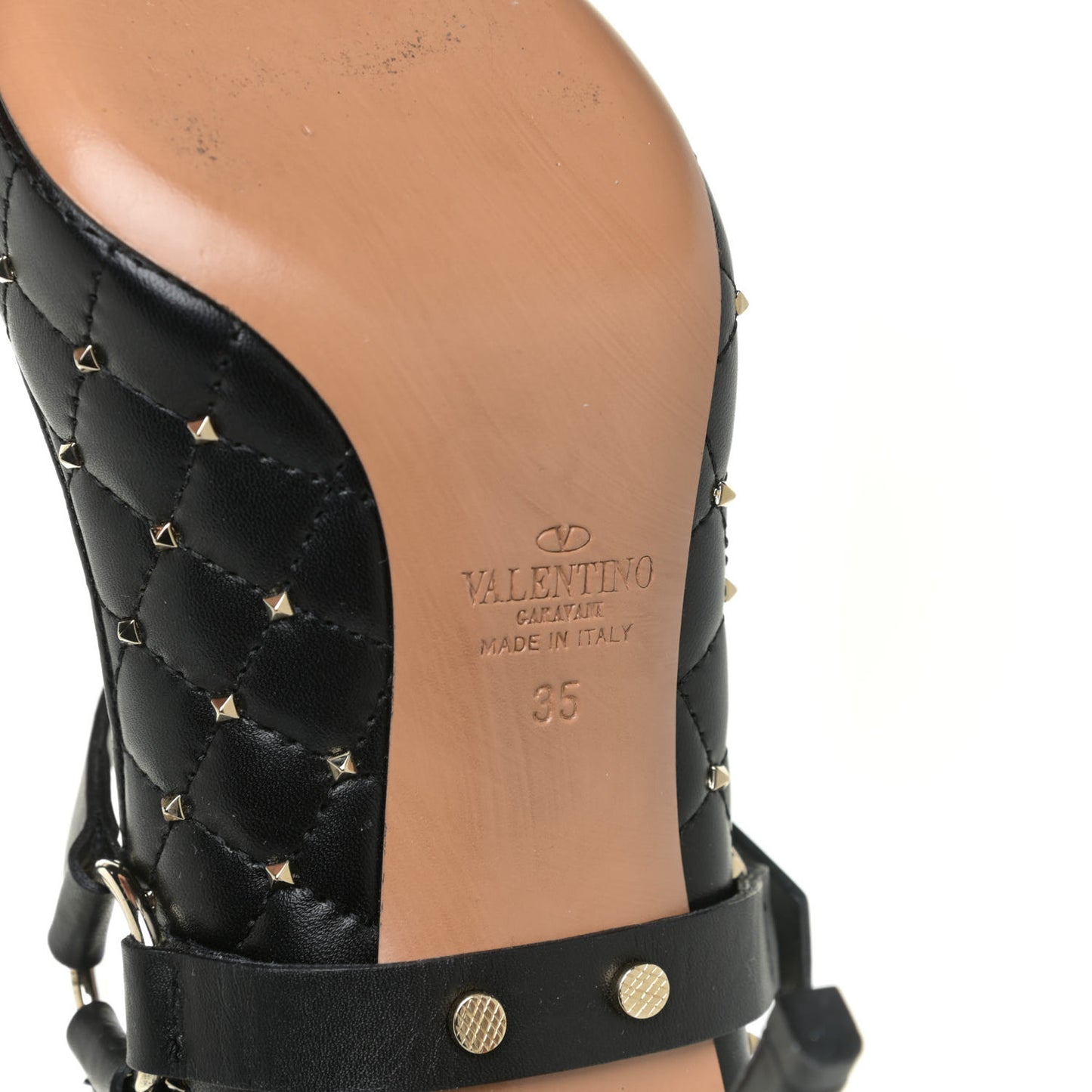 Nappa Rockstud Spike Mary Jane 90mm Pumps 35 Black