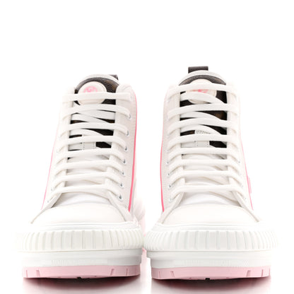 Louis Vuitton Canvas Monogram LV Squad Sneaker Boots 36.5 White Pink 2 of 11