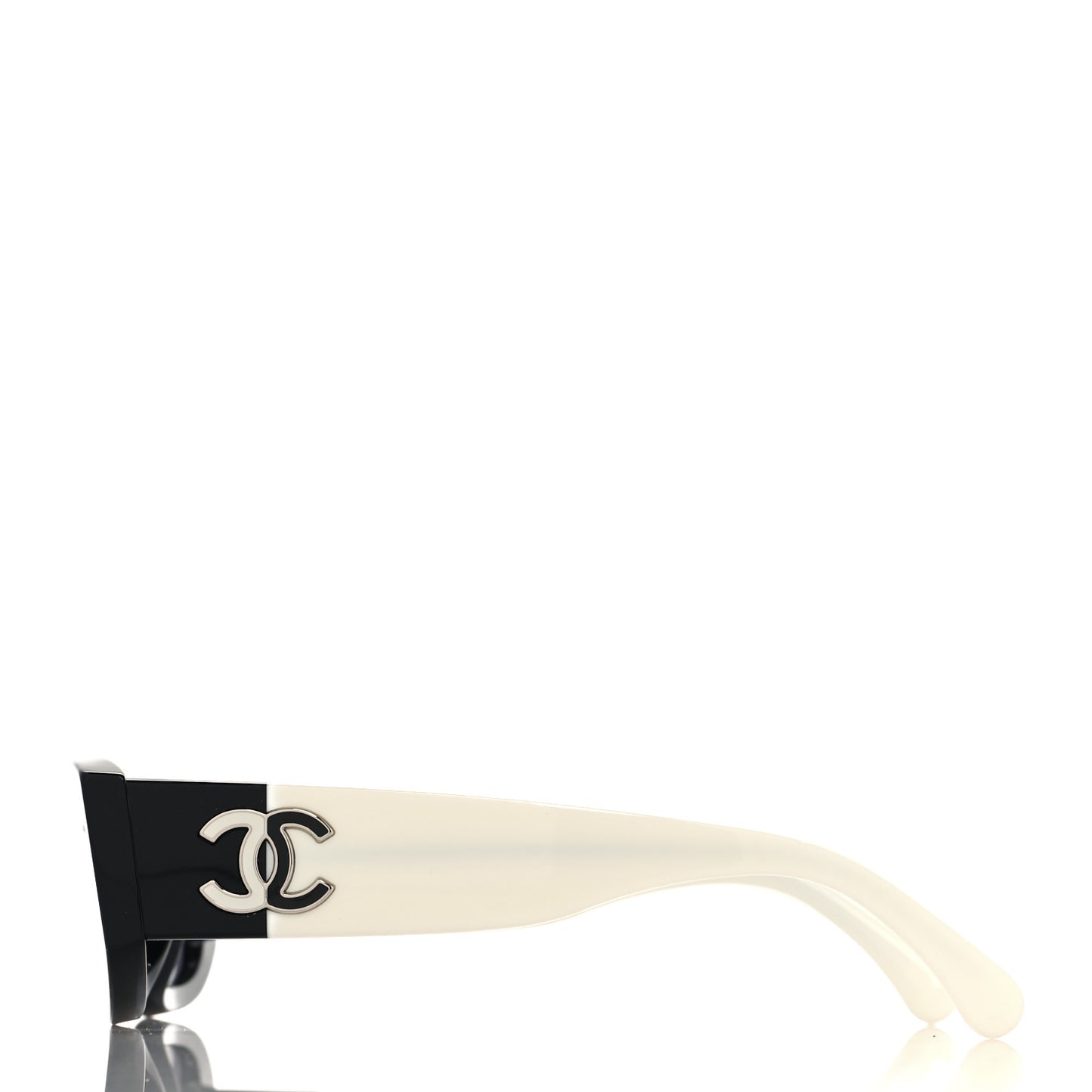 Acetate Polarized Rectangle Sunglasses 5525-A Black White