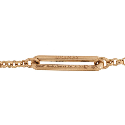 Hermes 18K Rose Gold Diamond Chaine D'Ancre Chaos Earrings 4 of 5