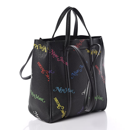 Marc Jacobs X New York Magazine Grained Calfskin The Tag Tote Black 3 of 9
