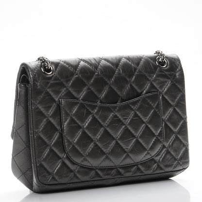 Chanel Metallic Aged Calfskin Quilted 2.55 Reissue 226 Flap Dark Silver 3 of 9