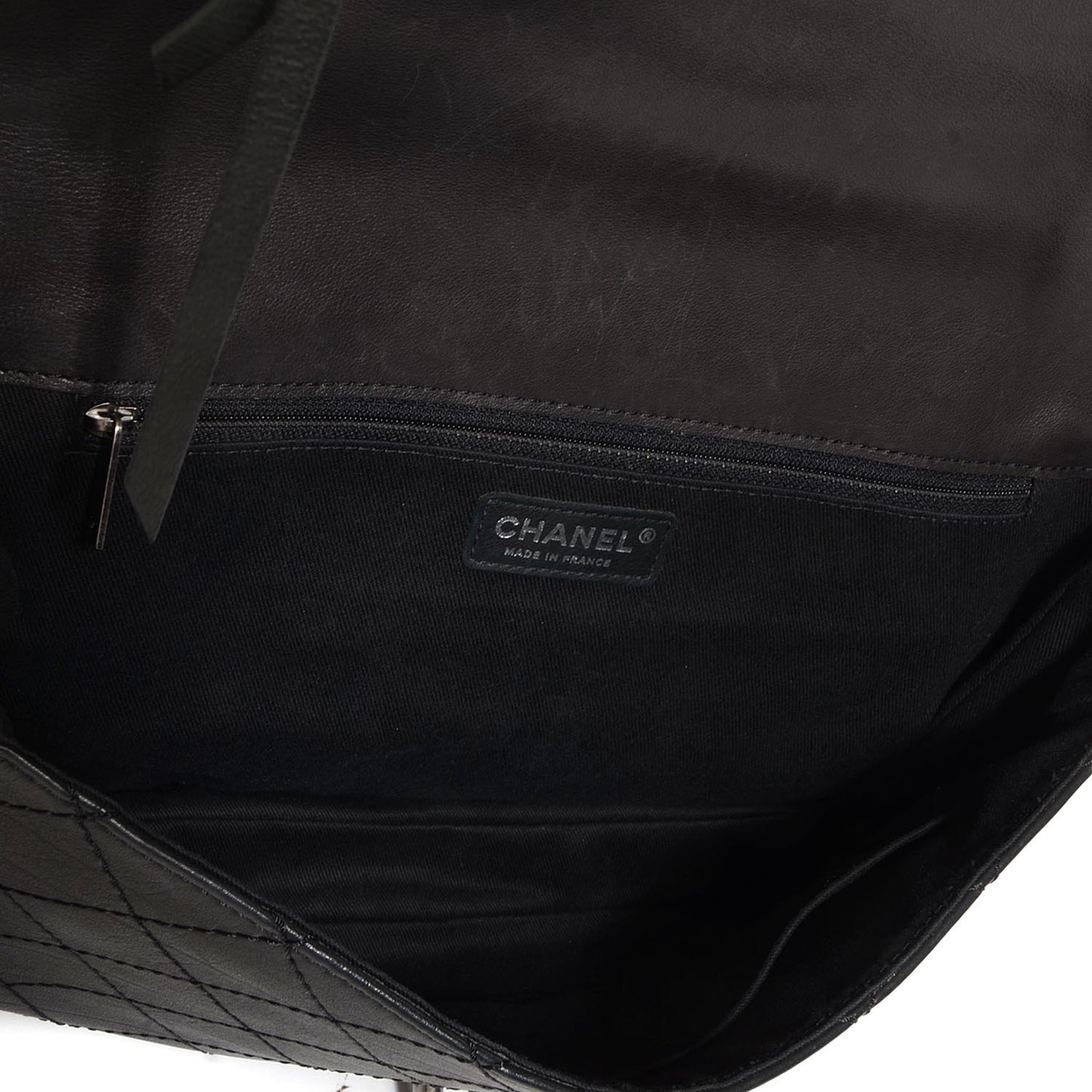 Calfskin Quilted Large Ride My Bag Messenger Black