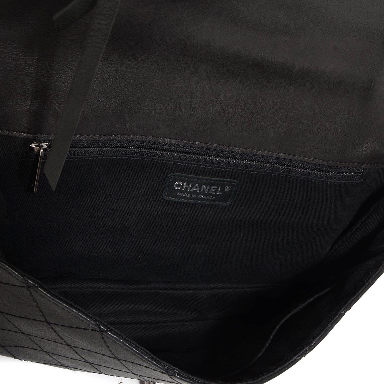 Chanel Calfskin Quilted Large Ride My Bag Messenger Black 6 of 8