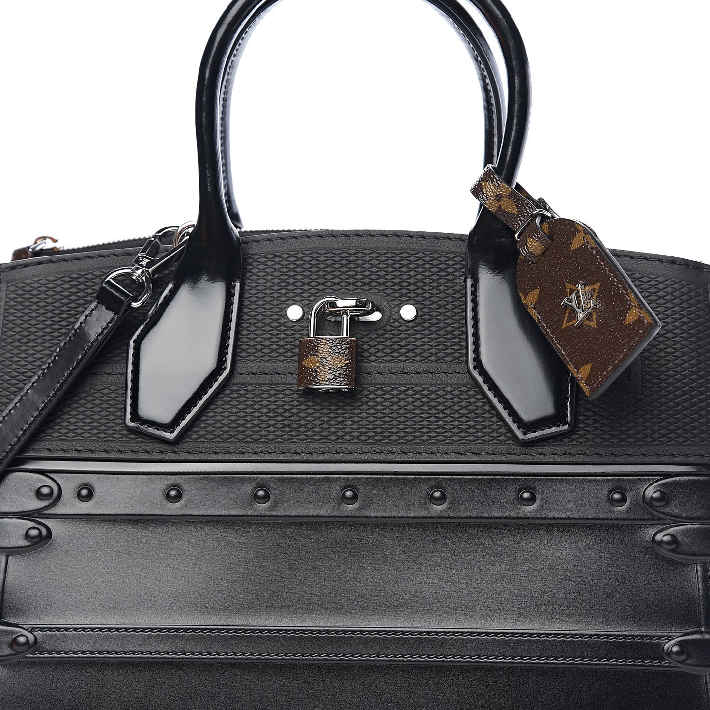 Calfskin Embossed Steamer MM Black