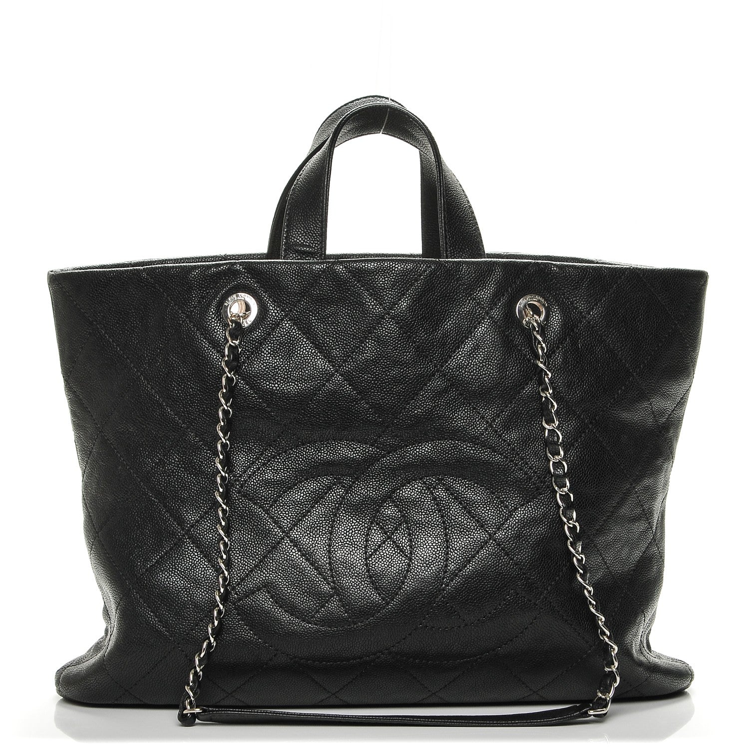 Chanel Caviar Quilted Large CC Tote Black 1 of 15