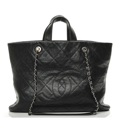 Chanel Caviar Quilted Large CC Tote Black 1 of 15
