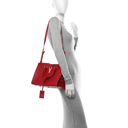 Saint Laurent Calfskin Small Classic Y Cabas Red 2 of 10