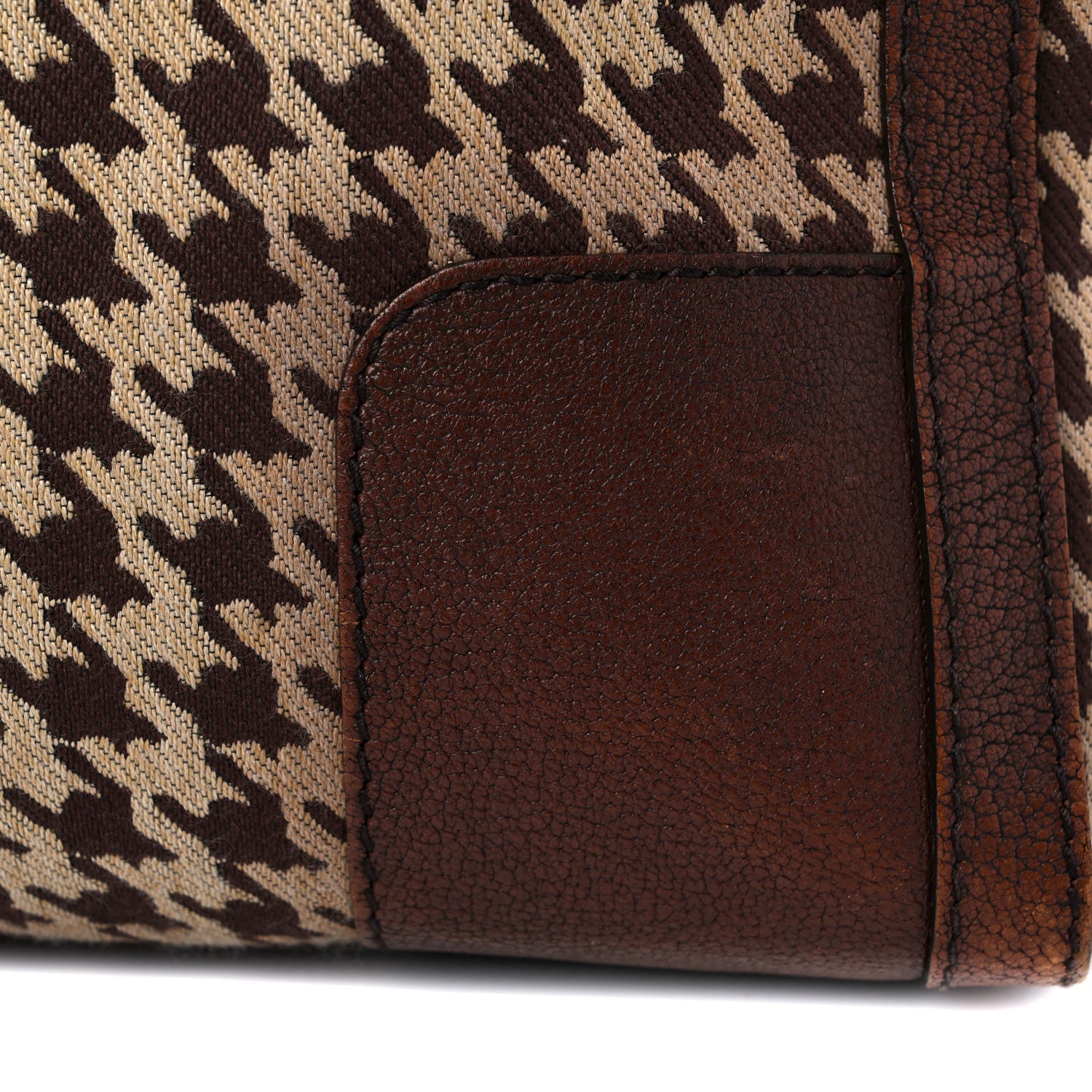 Gucci Fabric Pied De Poule Medium Seventies Web Boston Brown 29 of 36