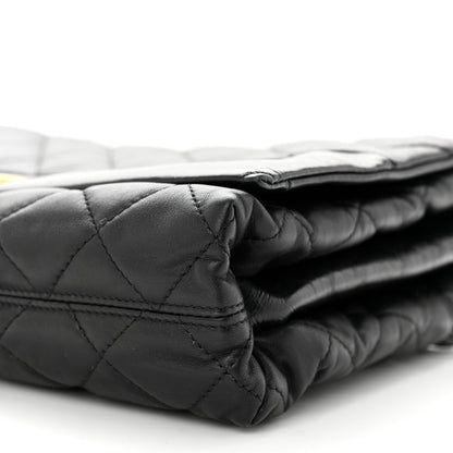 Chanel Calfskin Quilted Jumbo Soft Elegance Flap Black 12 of 12