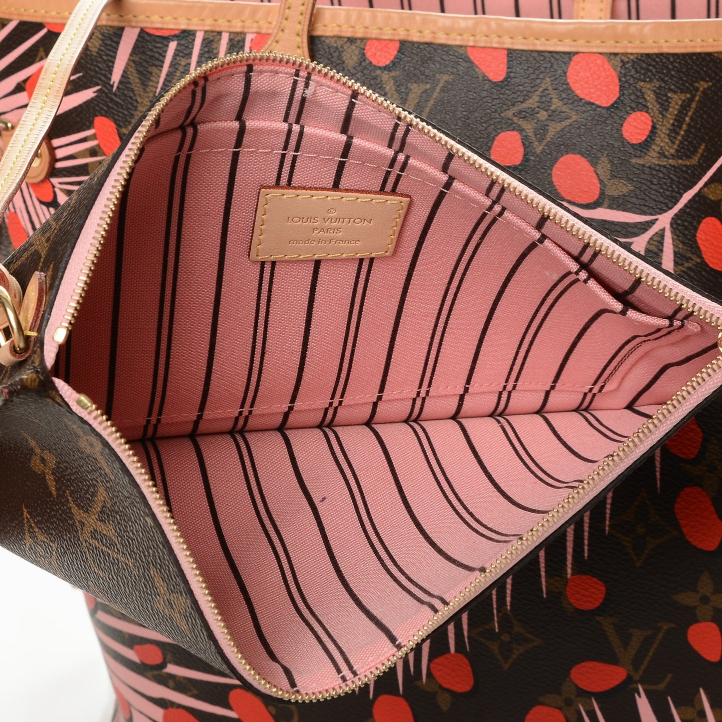 Monogram Jungle Dots Neo Neverfull MM Sugar Pink Poppy