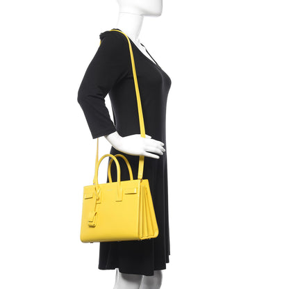Saint Laurent Calfskin Baby Sac De Jour Yellow 2 of 9