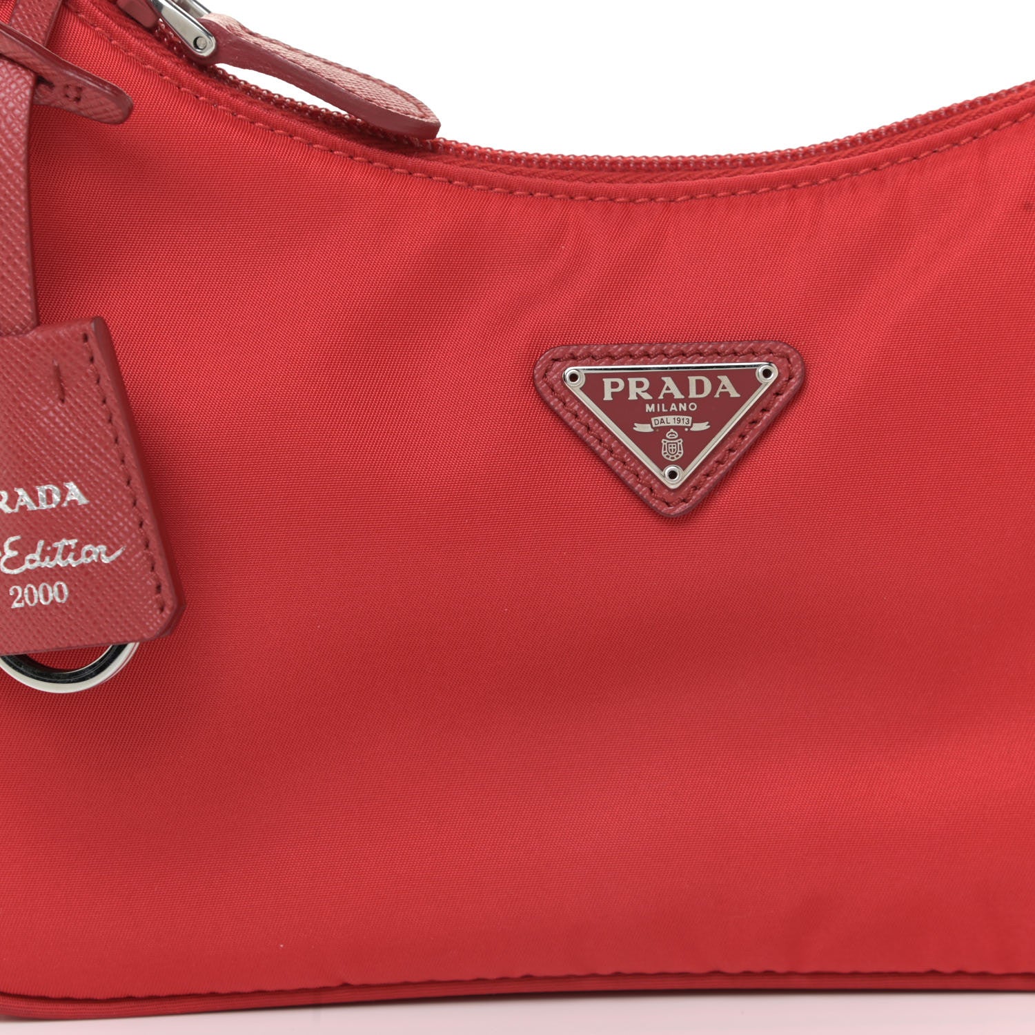 Prada Tessuto Nylon Mini Re-Edition 2000 Bag Rosso 9 of 13