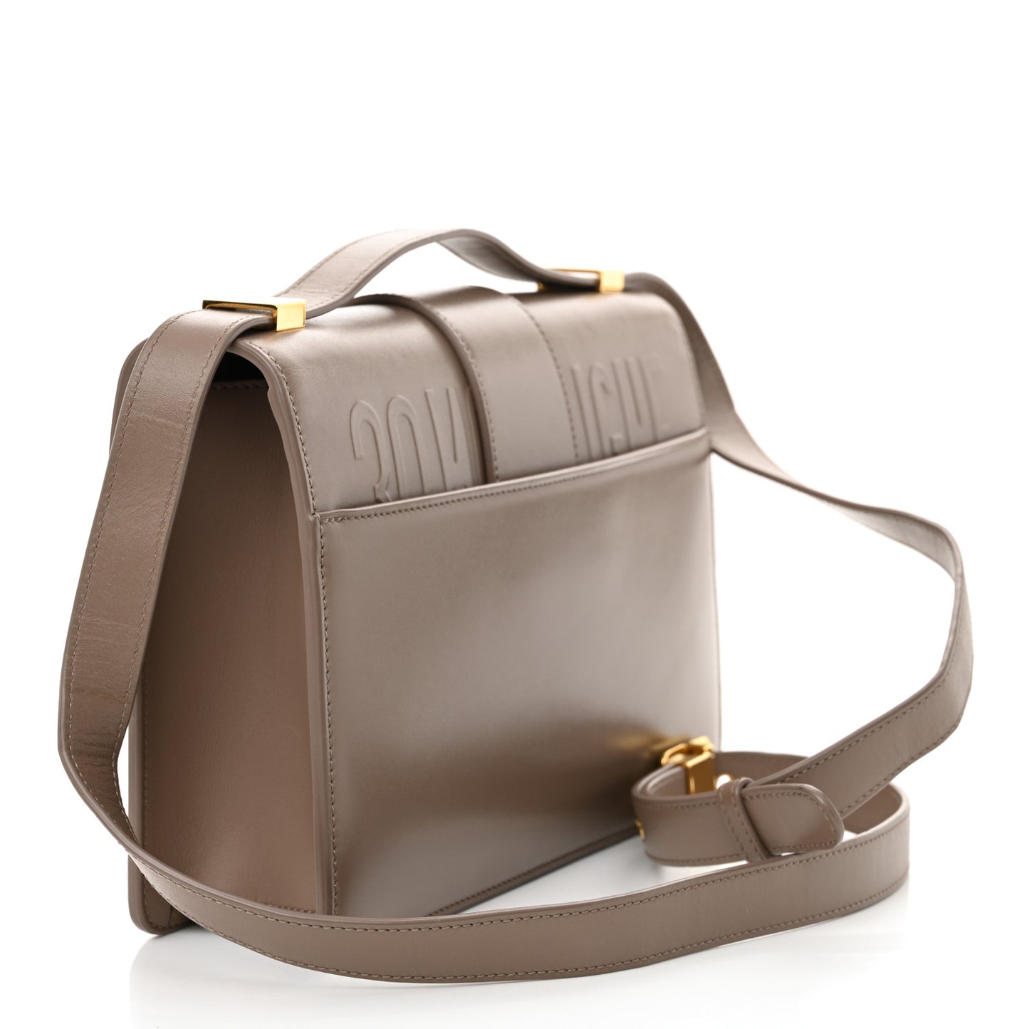 Box Calfskin 30 Montaigne Flap Bag Raw Beige