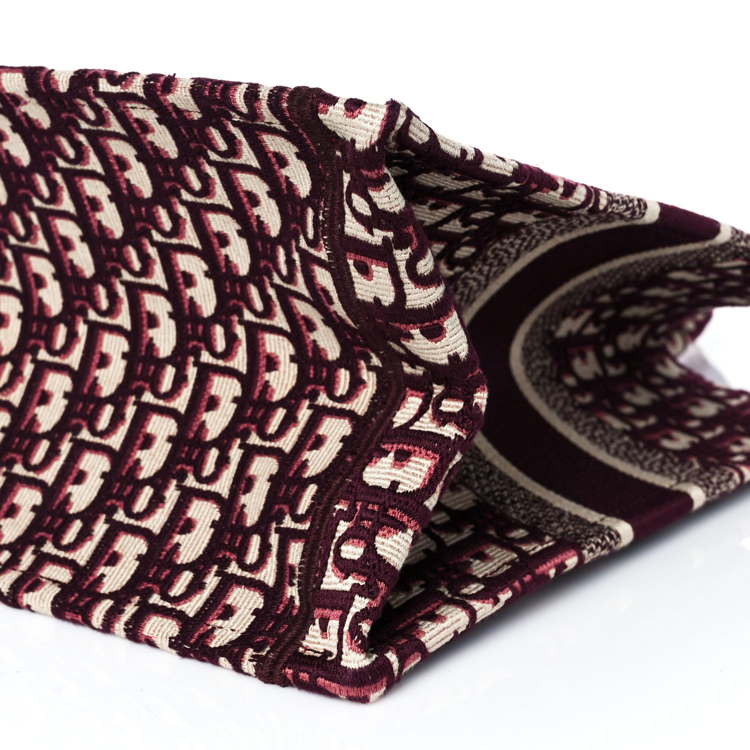 Christian Dior Oblique Medium Book Tote Burgundy Multicolor 8 of 8