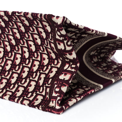 Christian Dior Oblique Medium Book Tote Burgundy Multicolor 8 of 8