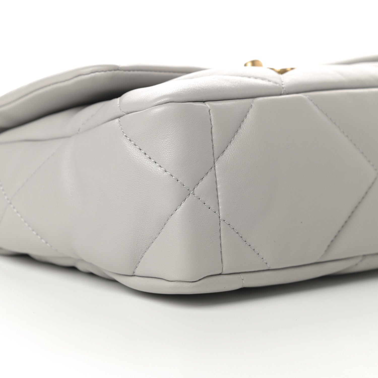 Chanel Goatskin Quilted Medium Chanel 19 Flap Grey 9 of 10