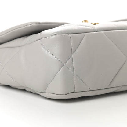Chanel Goatskin Quilted Medium Chanel 19 Flap Grey 9 of 10