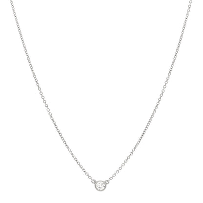 Tiffany Platinum Diamond .12ct Elsa Peretti Diamonds by the Yard Pendant Necklace 1 of 5