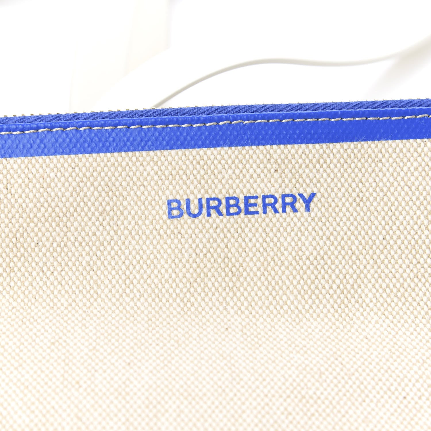 Burberry Cotton Canvas Monogram Medium Soft Belt Bag Natural Honey Blue 5 of 10