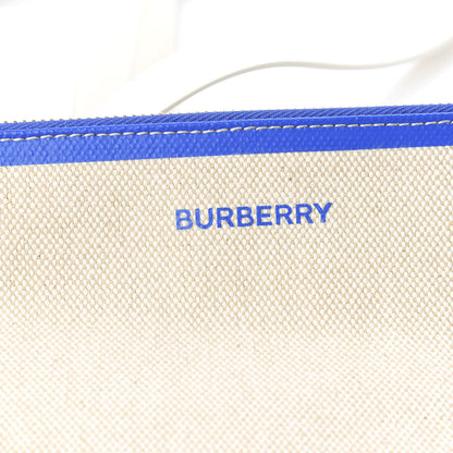 Burberry Cotton Canvas Monogram Medium Soft Belt Bag Natural Honey Blue 5 of 10