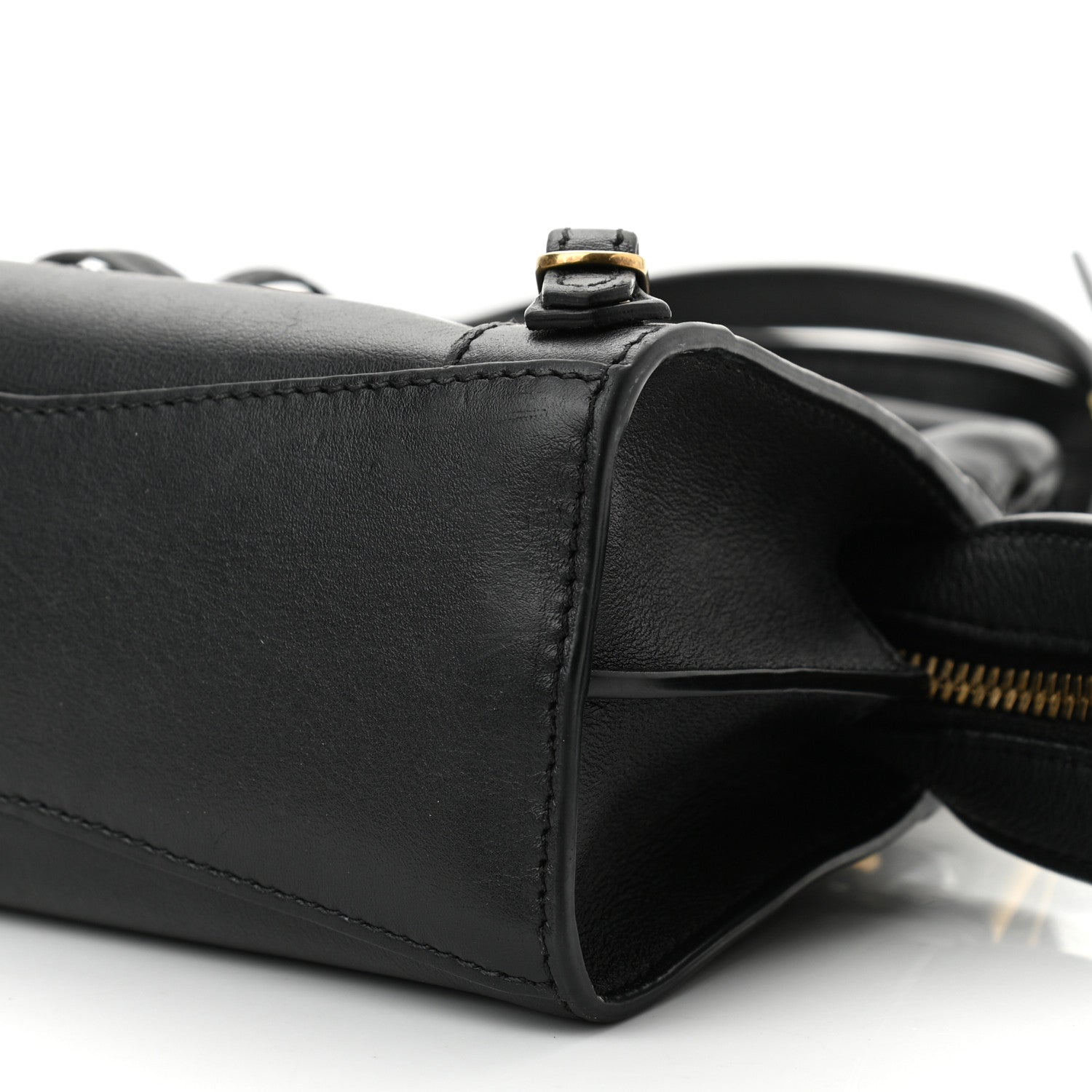 Balenciaga Smooth Calfskin Neo Classic Brass Hardware Nano City Crossbody Black 11 of 11