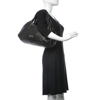 Chanel Lambskin Chain Hobo Black 2 of 7