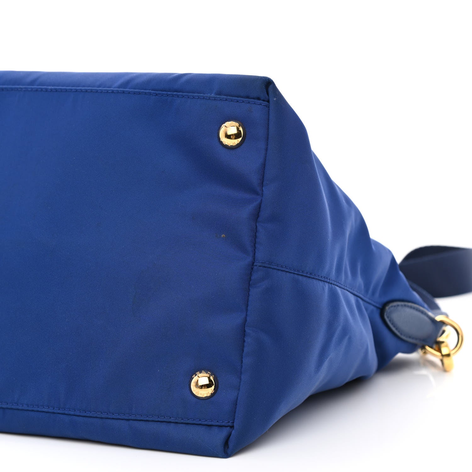 Prada Tessuto Nylon Saffiano Tote Bluette 10 of 11