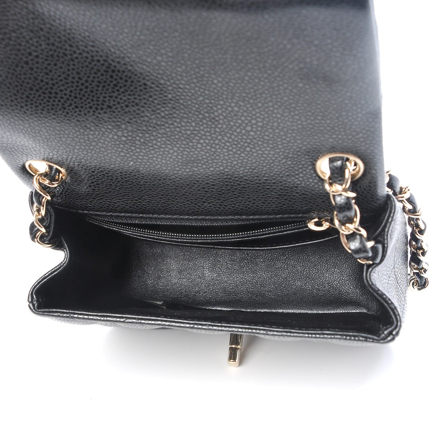 Caviar Quilted Mini Square Flap Black
