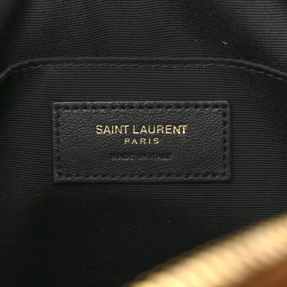 Saint Laurent Suede Studded Woven Monogram Lou Camera Bag Dark Cookie 6 of 11