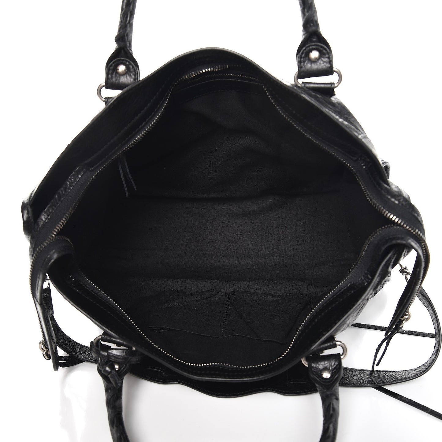 Agneau Silver Metallic Edge Hardware City Black