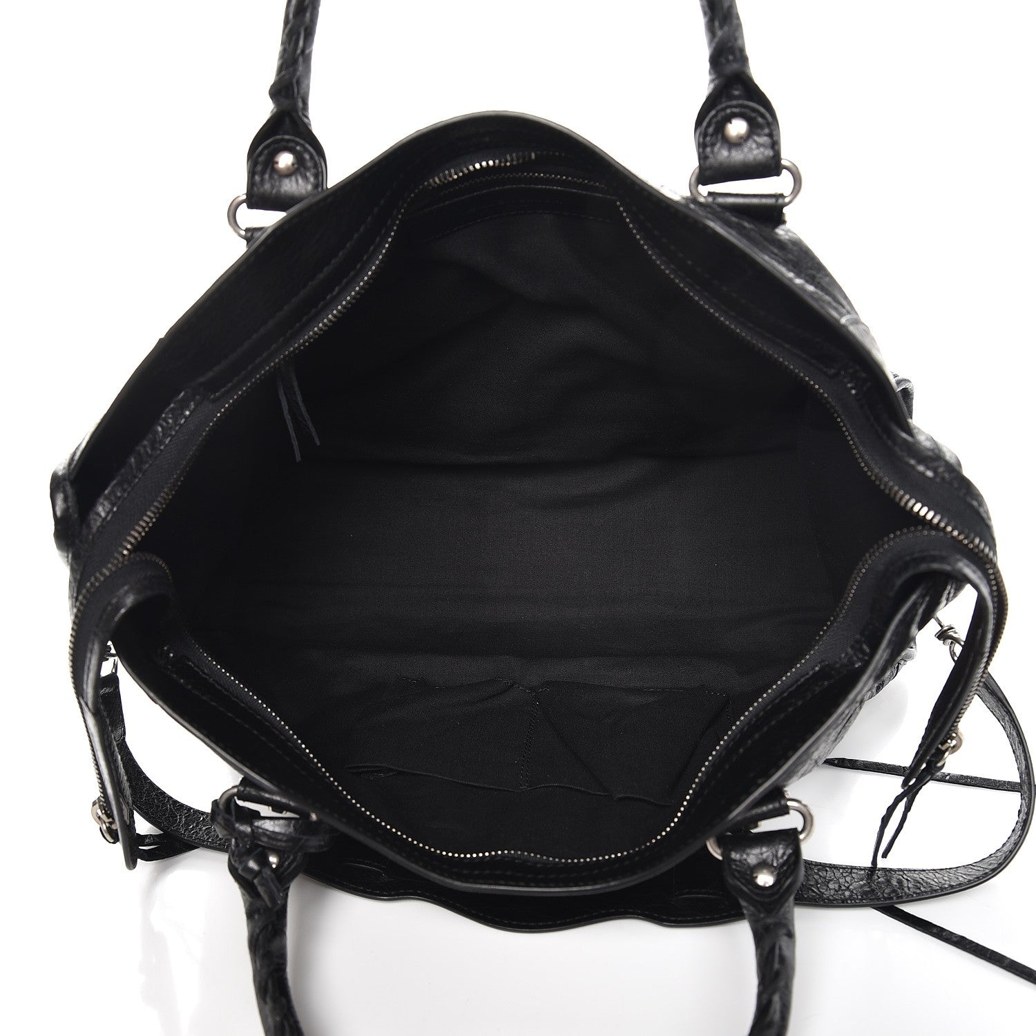 Balenciaga Agneau Silver Metallic Edge Hardware City Black 5 of 8