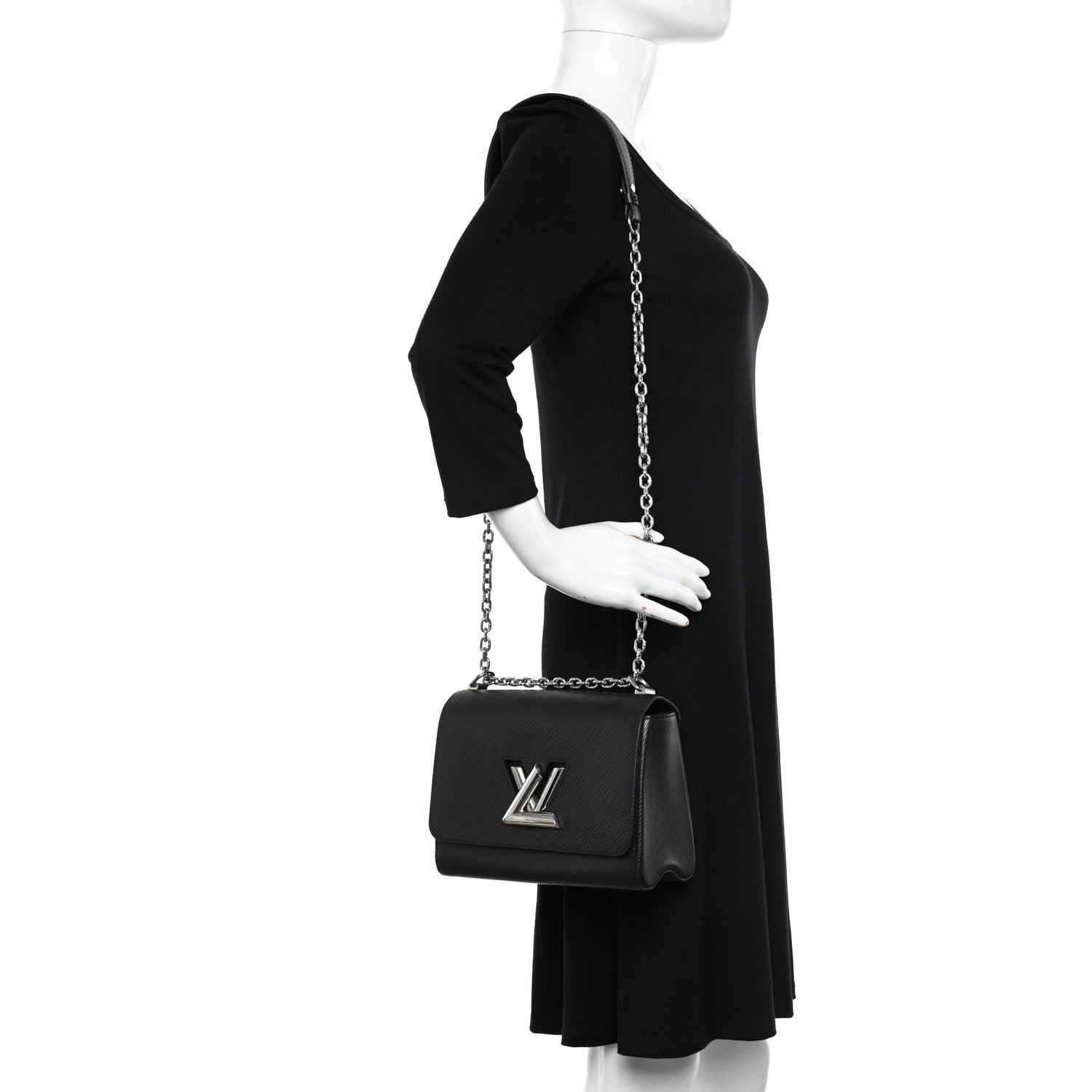 Louis Vuitton Epi Twist Shoulder Bag MM Black 2 of 10