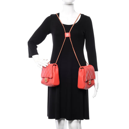 Chanel Lambskin Quilted Side-Packs Red 2 of 10