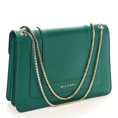 Bulgari Calfskin Serpenti Forever Shoulder Bag Emerald Green 3 of 8