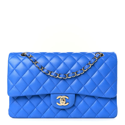Chanel Lambskin Quilted Medium Double Flap Blue 1 of 9