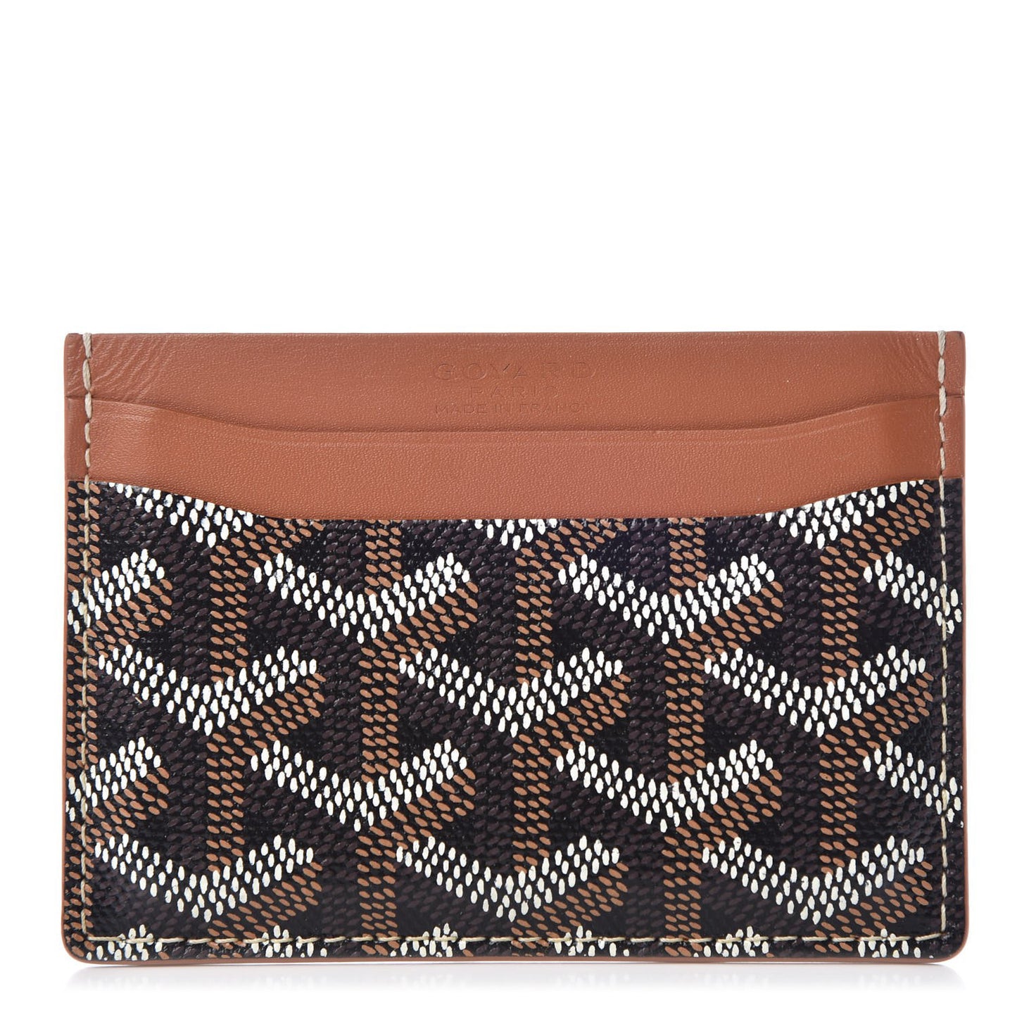Goyardine Saint Sulpice Card Holder Black Gold