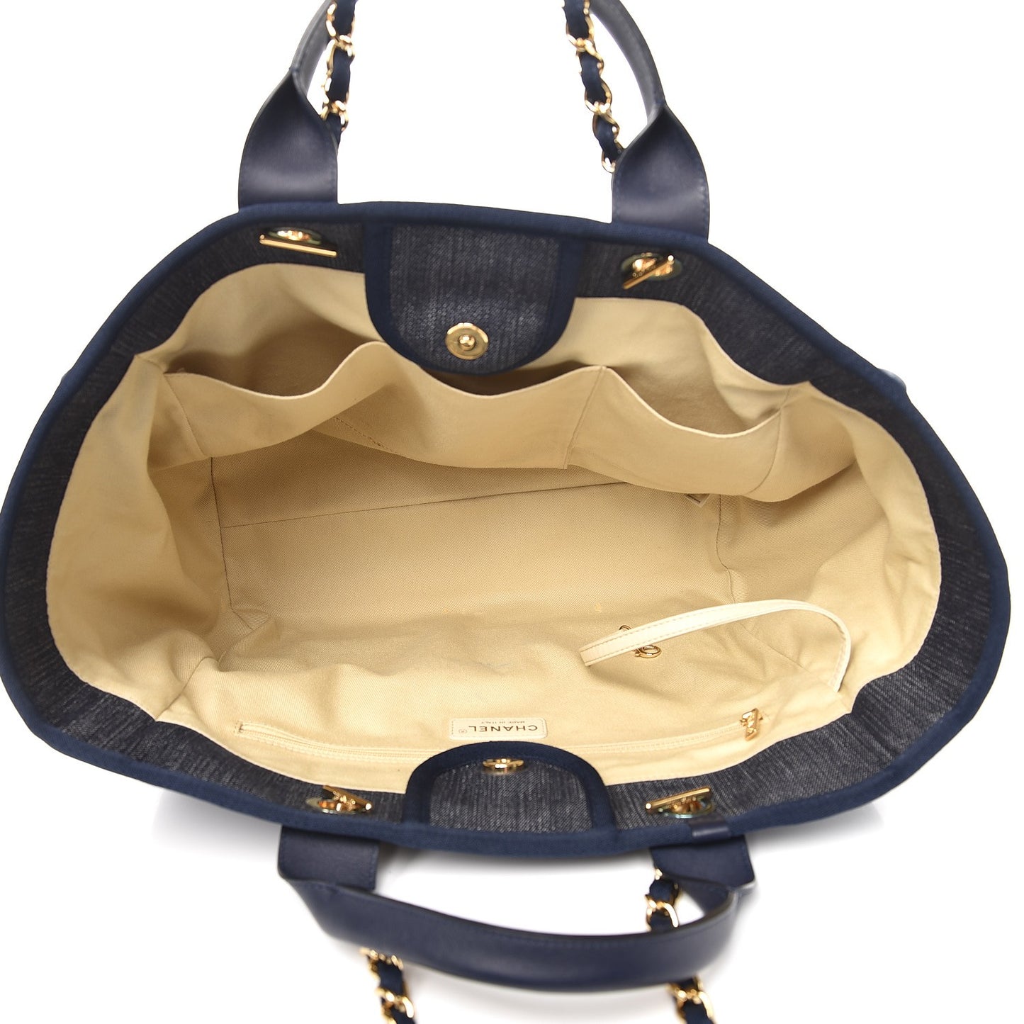 Canvas Large Deauville Tote Dark Blue